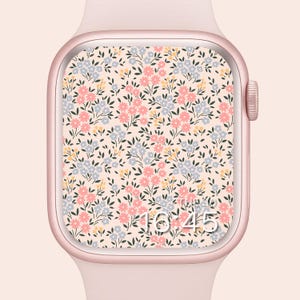 Floral Apple Watch Wallpaper: Meadow Smartwatch Background (Digital Download)