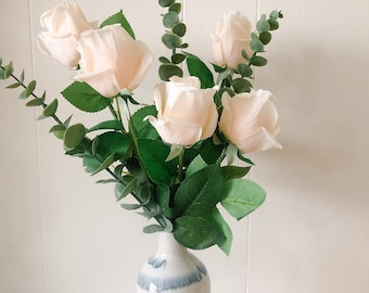Faux real touch roses