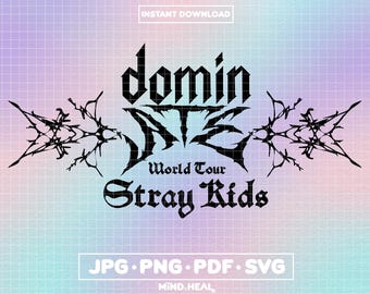 Logotipo de la gira mundial de Stray Kids DominATE (svg, png, jpg, pdf) (archivos digitales)