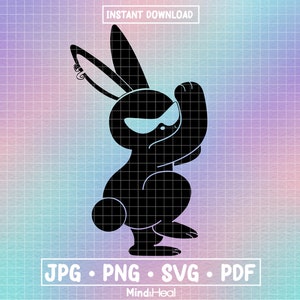 ATEEZ X Twerking Mito Rabbit / svg png pdf jpg / Archivos digitales para Silhouette o Cricut / kpop atiny matz bunny bunny