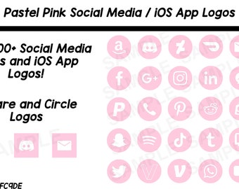 Light Pink Social Media Icons Bundle Over 0 Social Media Etsy Light Pink Social Media Icons Bundle Over 0 Social Media Etsy