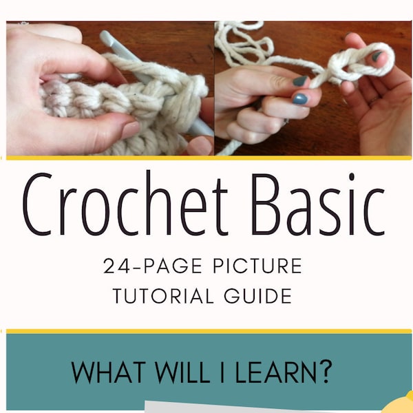 Crochet Básico: nudos, cadenas y puntos básicos.