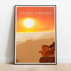 Grand Canyon Print | National Park Poster | Wall Art Home Decor | Arizona Art Print | Grand Canyon Gift | Minimal Poster Print Art