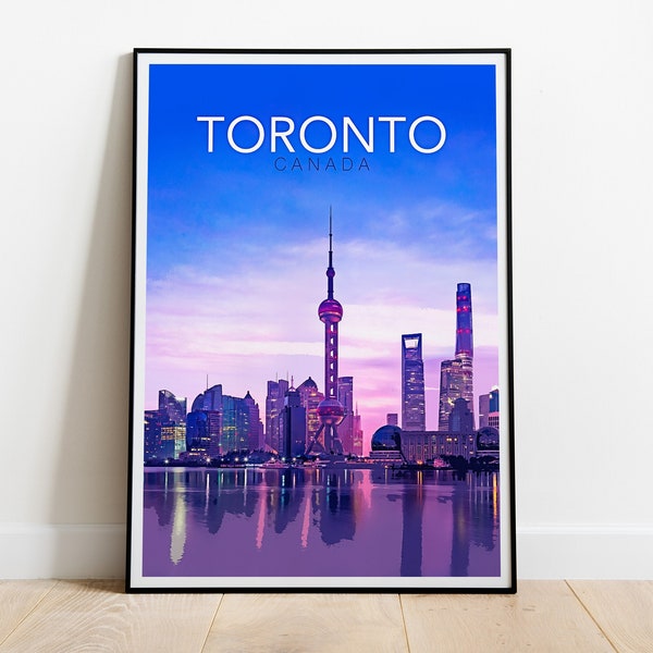 Toronto Reiseposter - Erkunden Sie die pulsierende Stadt mit einzigartiger Wandkunst