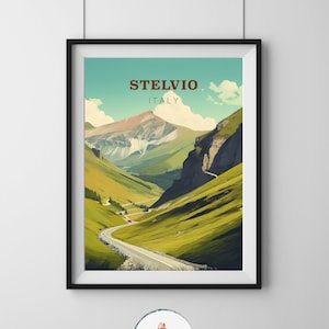 Poster di viaggio del Parco Nazionale dello Stelvio - Esplora le bellezze naturali, regalo di nozze, regalo di compleanno