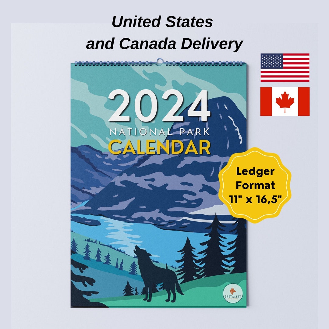 Calendar 2024 2024 National Parks Calendar Wall Calendar - Etsy