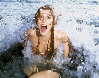 Carrie Fisher Poster on the beach as Princess Leia