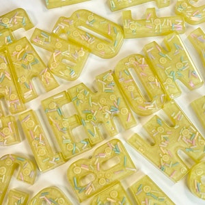 Lemonade Resin Letters