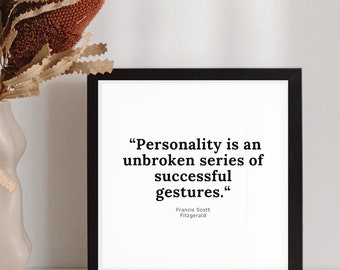 Fitzgerald, Printable Wall Art, Instant Download, Print, Wall Art, Home Office Poster, Decor, Living room