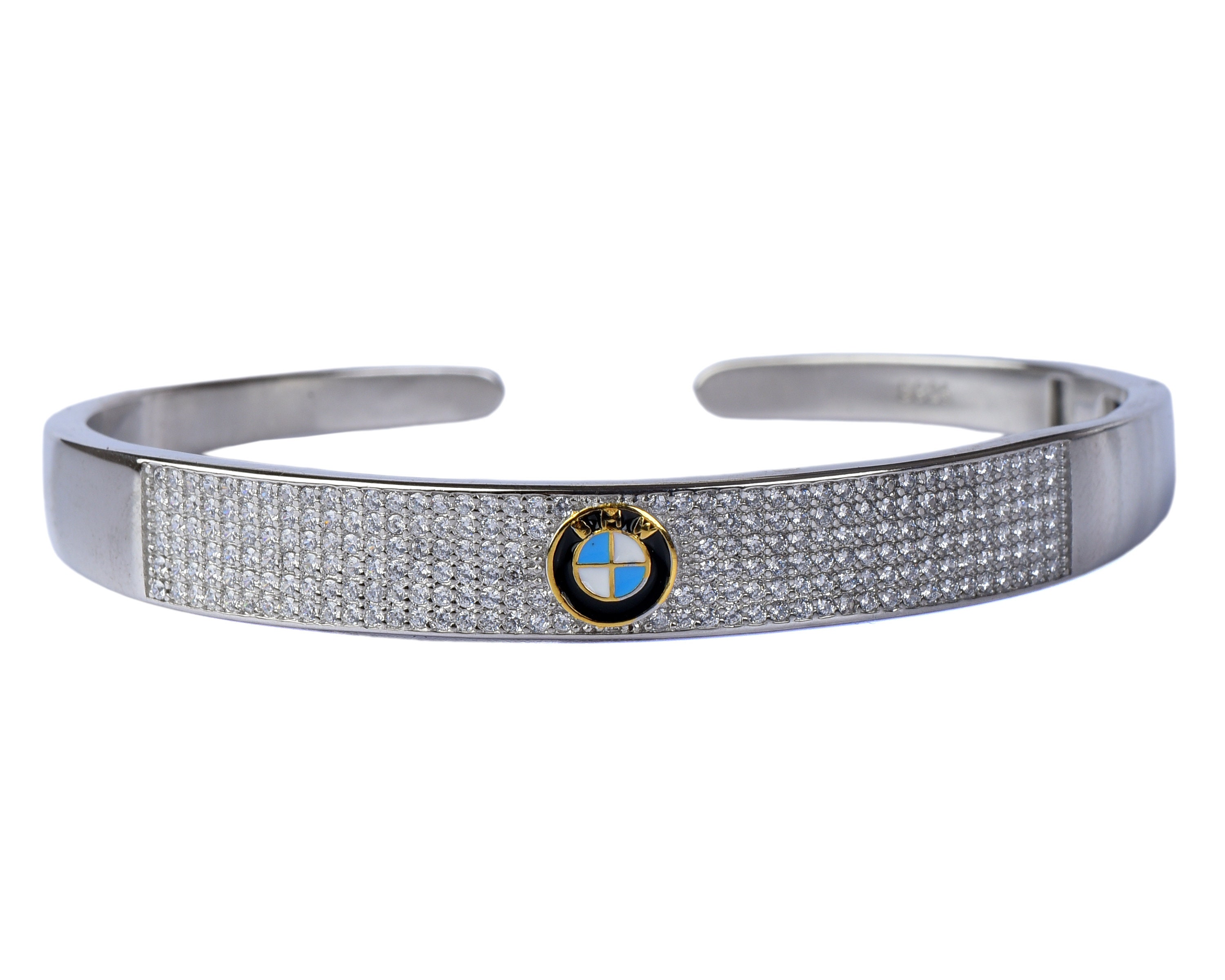 【楽ギフ_のし宛書】 BMW SYMBOL Bracelet/kada Made by 925 Sterling Silver Studded ジグソーパズル