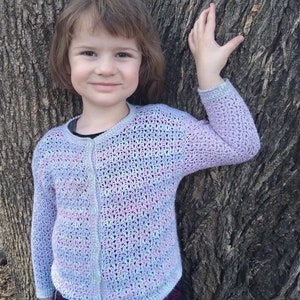 Girl&#39;s Crocheted Cardigan