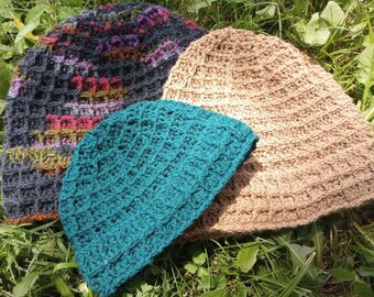 Bottoms Up Waffle Stitch Hat