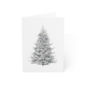 Tarjeta navideña sencilla con árbol de Navidad n.° 3: descarga digital de tarjeta de felicitación navideña moderna