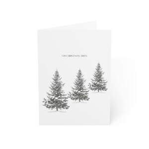 Moderne kerstbomen kerstvakantie wenskaart - Oh kerstbomen digitale download