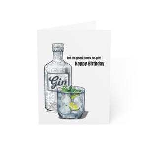 Pun Gin Geburtstagskarte - Digital Download