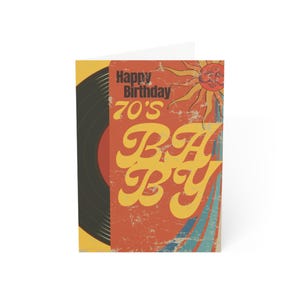 Biglietto d'auguri di compleanno vintage anni '70 - Download digitale