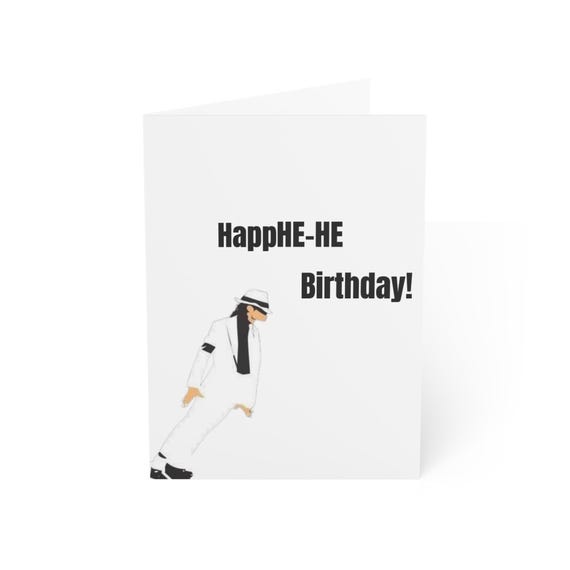 Funny Birthday Greeting Card Michael Jackson Digital Download 