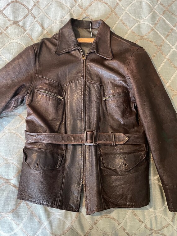 Vintage Leather Field Jacket Gem