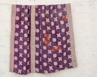 Handmade  Cotton Solid Color  Kantha Quilt Boho Coverlet vintage Kantha Bedding Bohemian Bedspread Boho Quilt Kantha Quilt