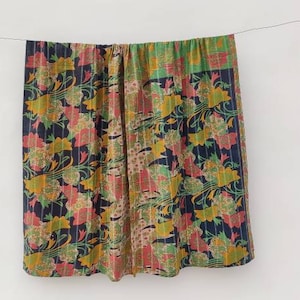 Edredón Kantha vintage, manta, manta Kantha, edredón Kantha indio, edredones Kantha, edredón Kantha vintage único hecho a mano