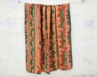 Handmade Kantha Quilt,Vintage kantha Throw,Indian Cotton Kantha Bedspread/Blanket