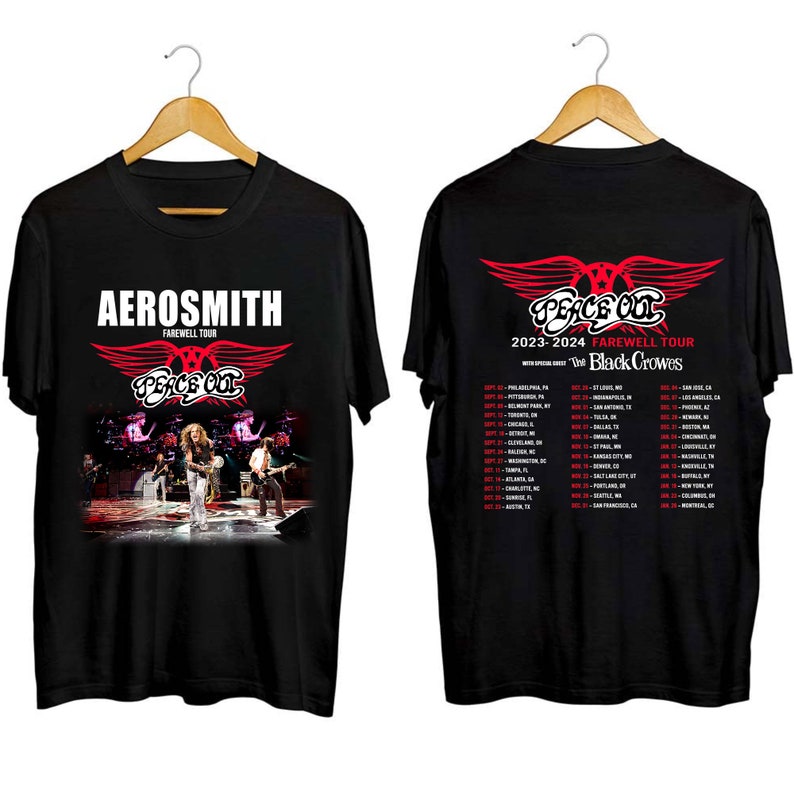 Aerosmith 2023 2024 Peace Out Farewell Tour With the Black Etsy Australia
