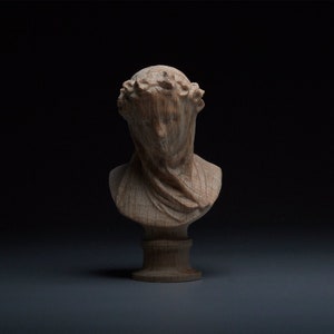 The Veiled Lady .Veiled Woman.sculpture.Woman wood carving.Home Decoration.Figurines