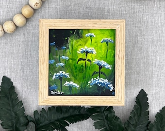 Glow Gently into the Night Original Acrylic Painting, Ready to Hang, Shelf, Prairie Art
