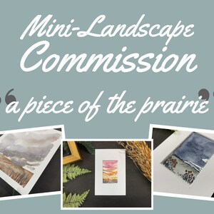 Custom Commission Mini Landscape Original Painting from Your Photo | Custom Art, Commission Art, Prairie Art, Midwest Art, Flint Hills