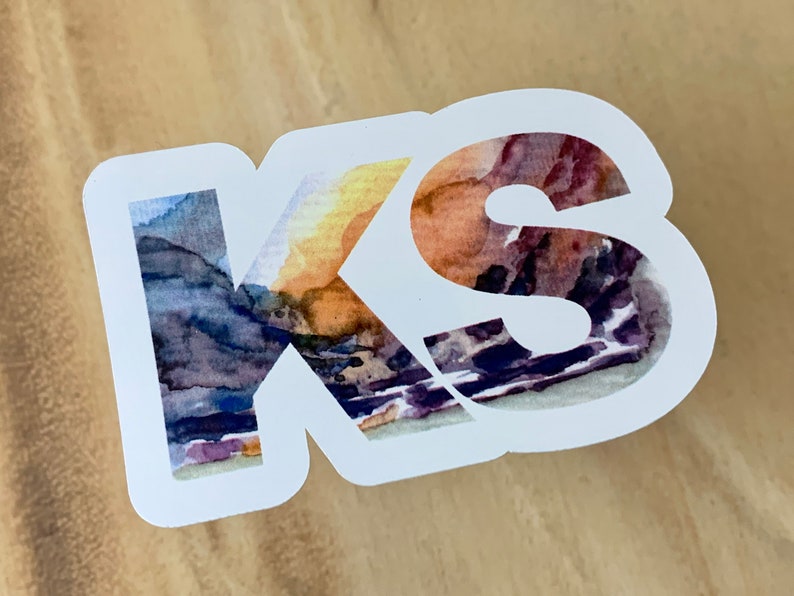 Sweeping Skies KS Kansas Sticker | Die Cut Sticker, Water Bottle ...