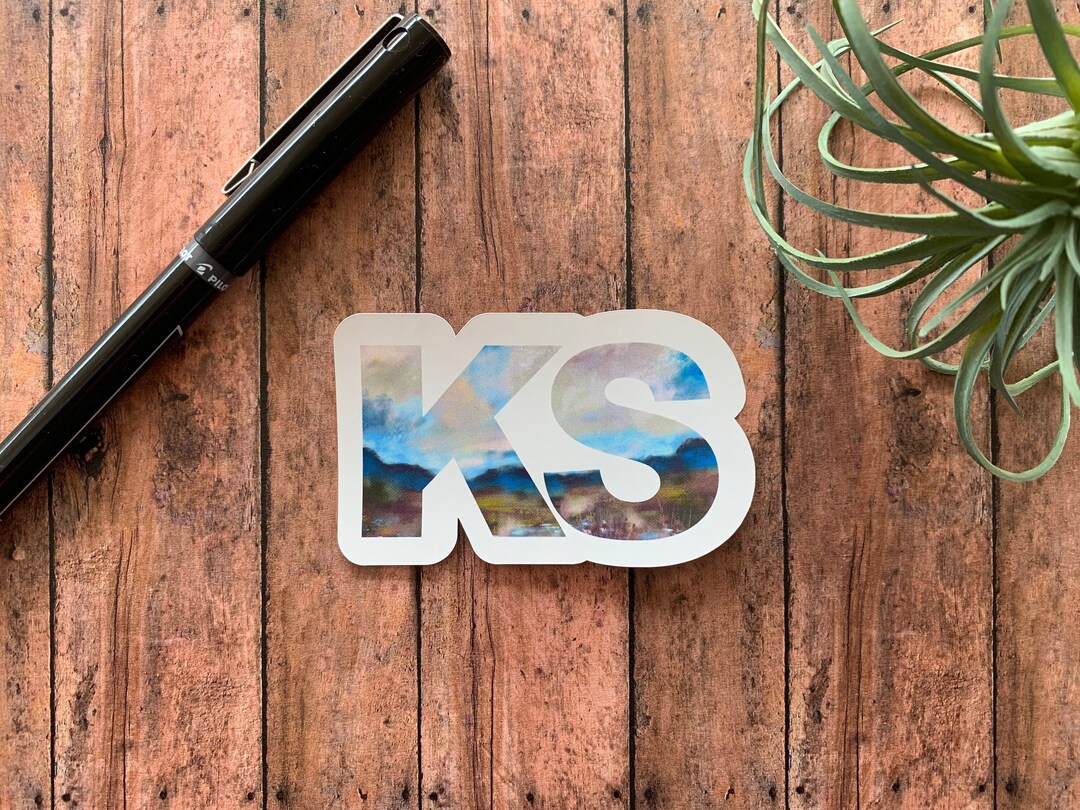 Skyscape KS Kansas Sticker | Die Cut Sticker, Water Bottle Sticker ...