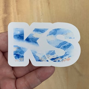 Blue Skies KS Kansas Sticker | Die Cut Sticker, Water Bottle Sticker ...