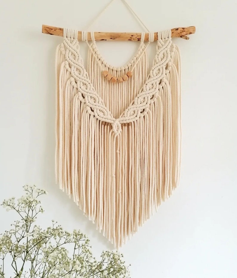 Macrame wall hanging, Bohemian decoration, Hand woven Boho decor, Home decor, Wall tapestry, Housewarming, Boho Home image 2