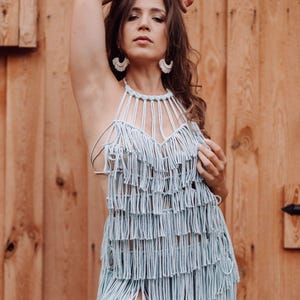 Macrame Festival Dress: Cotton Boho Goddess Wear