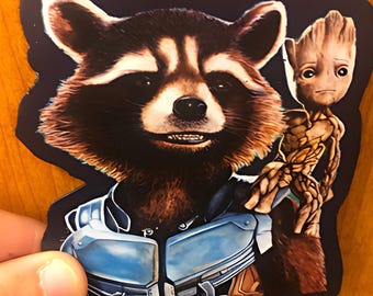 Guardians of the Galaxy Laminated Weatherproof Car/Refrigerator Magnet or Sticker