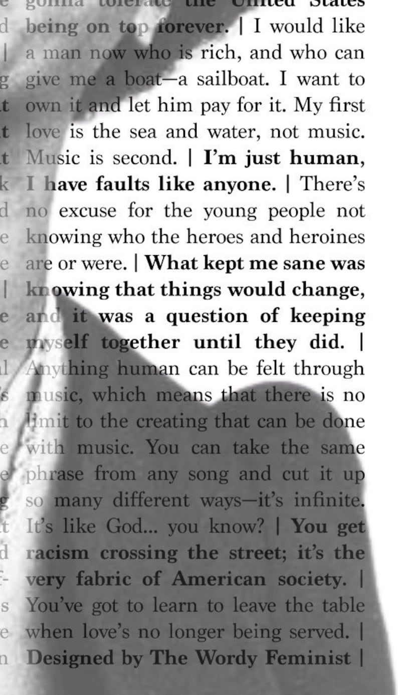 Nina Simone Flower Crown Quote Print Etsy