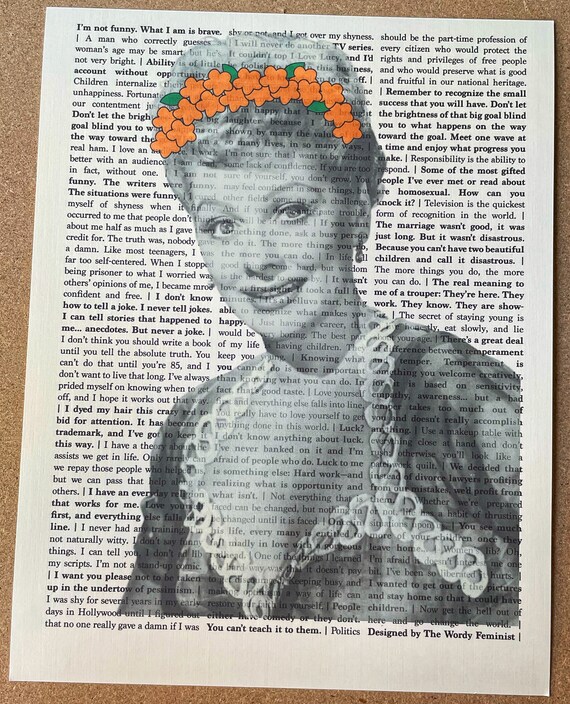 Lucille Ball Flower Crown Quote Print Etsy