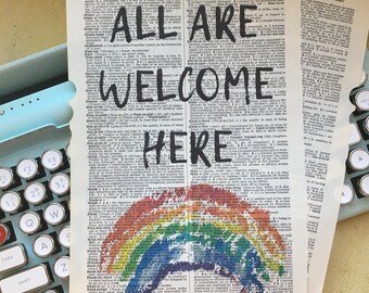 All Are Welcome Here Pride Dictionary Page