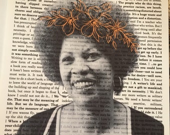 Toni Morrison Flower Crown Quote Print