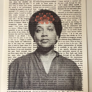 Audre Lorde Flower Crown Quote Print