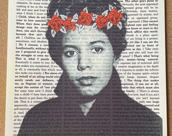 Lorraine Hansberry Flower Crown Quote Print