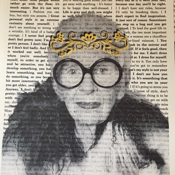 Iris Apfel Flower Crown Quote Print