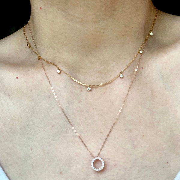 Diamond Necklace Etsy UK