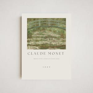 Claude Monet Exhibition Poster | Water Lilies Art Print | Impressionist Floral Wall Art | Nature-Inspired Decor | DIGITAL DOWNLOAD
