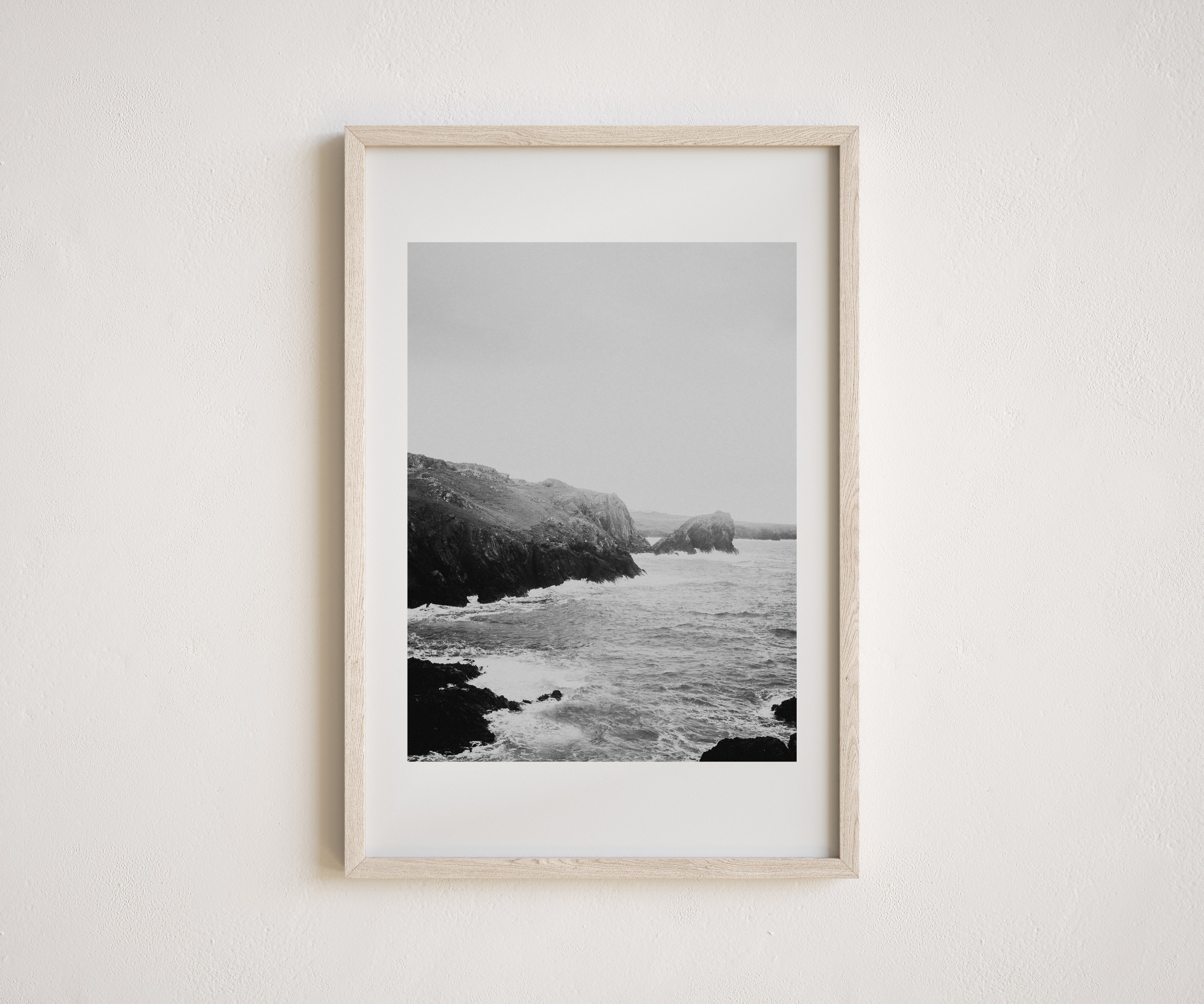 Cornwall Black and White Cliffs Coastal Digital Download Photo | Etsy