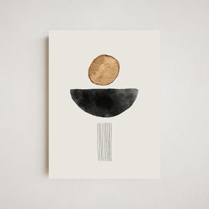 Impresión abstracta / Arte de pared minimalista moderno / Póster estético beige / Decoración neutra para el hogar / Obra de arte para la sala de estar / DESCARGA DIGITAL