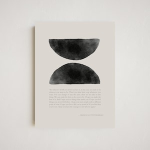 Cita de Por lo que vale la pena / F. Scott Fitzgerald / DESCARGA DIGITAL / Cita de Fitzgerald / Cita inspiradora / Impresión de pared / Cita imprimible