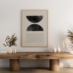 DESCARGA DIGITAL / Cita de El hombre en la arena / Arte mural imprimible / Theodore Roosevelt / Daring Greatly / Impresión de arte mural inspirador /