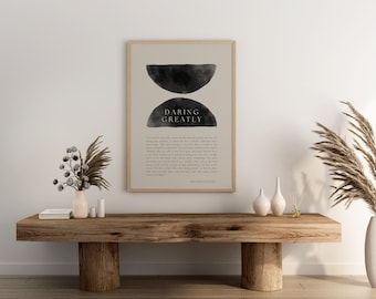 DIGITAL DOWNLOAD | The MAN In The Arena Quote | Printable Wall Art | Theodore Roosevelt | Daring Greatly | Inspirational Wall Art Print |