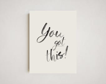 Du hast das Poster | Motivierende Wandkunst | Inspirierendes Zitat Poster | Büro & Wohnkultur | Positive Denkweise Kunstwerk | DIGITALER DOWNLOAD